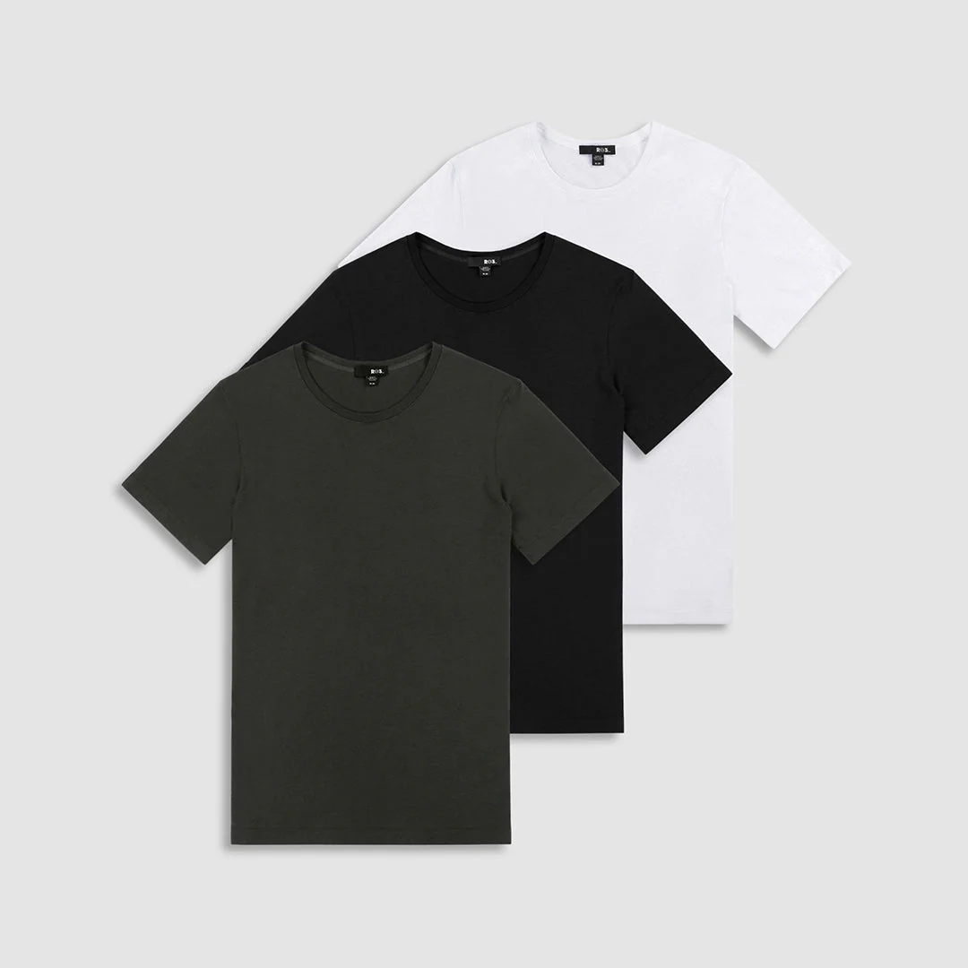 RO3 Jersey Crew Neck T-Shirt Black - Image 5