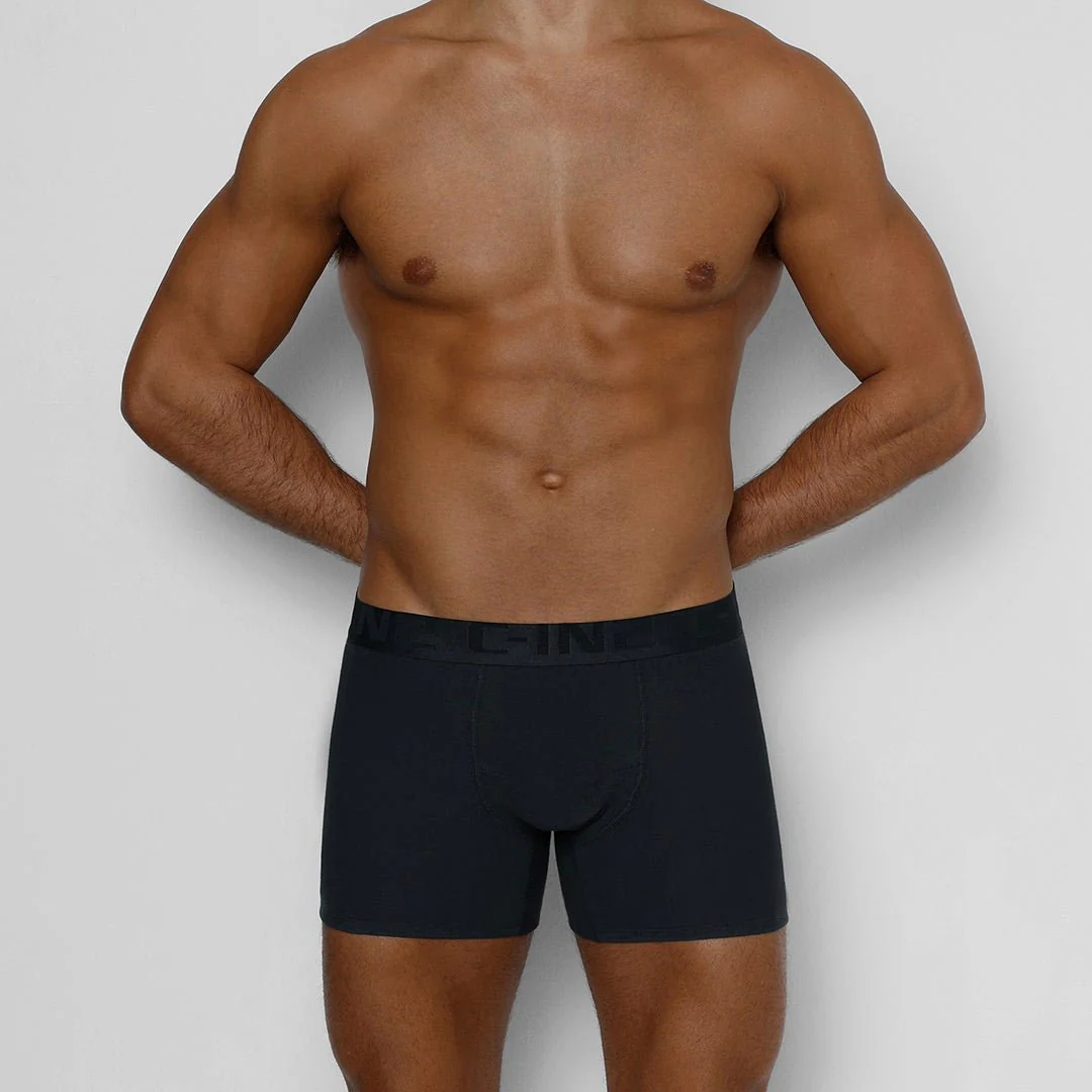 Quick-Dry Boxer Brief with Guard Rail Night Navy - Image 2